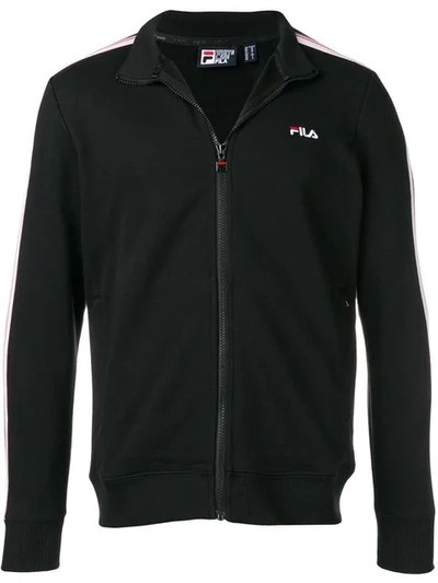 Fila Logo Stripe Jacket - 黑色 In Black