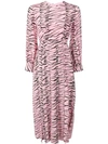 RIXO LONDON TIGER PRINT FLARED DRESS