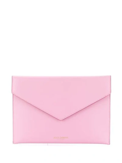 Dolce & Gabbana Envelope Clutch In Pink