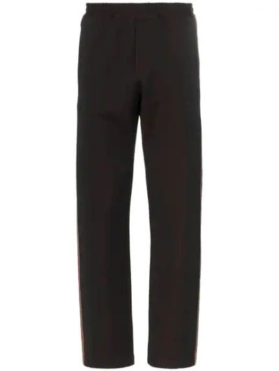 Fendi Double F Logo Stripe Sweatpants - 黑色 In Black