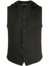 YOHJI YAMAMOTO HOODED waistcoat