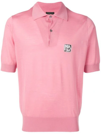 Prada 胸前logo Polo衫 - 粉色 In Pink