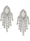 Alessandra Rich Crystal Clip-on Earrings In Metallic