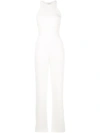 HALSTON HERITAGE FITTED RIBBED JUMPSUIT