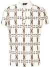 FENDI ENTWINED SNAKE PRINT POLO SHIRT