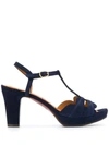 CHIE MIHARA BLUE SUEDE SANDALS