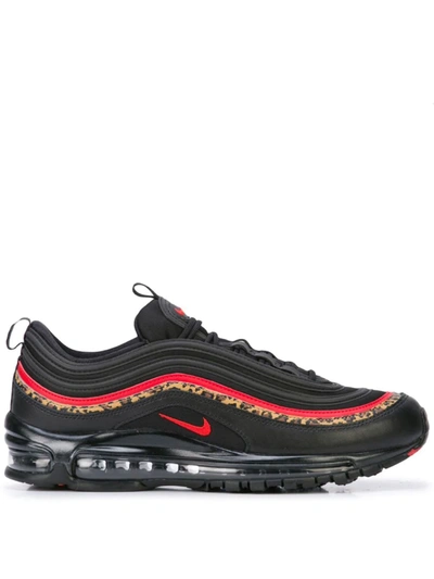 Nike Air Max 97 Leather And Mesh Sneakers In Black