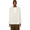 LEMAIRE LEMAIRE OFF-WHITE MESH HENLEY