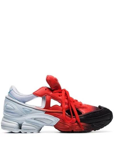 Adidas Originals Adidas X Raf Simons Red And Black Ozweego Cut Out Sneakers - 红色 In Red