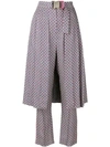 FENDI OVERLAYING HALF-SKIRT TROUSERS