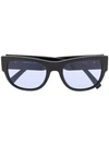 VERSACE VERSACE EYEWEAR ROUND SUNGLASSES - 黑色