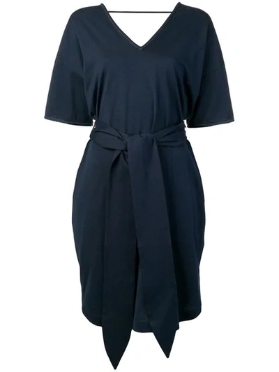 Brunello Cucinelli Short-sleeve Shift Dress - 蓝色 In Blue Freddo