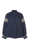 ALIX OF BOHEMIA ONE OF A KIND KIKI IKAT-EMBROIDERED LINEN TUNIC,743562