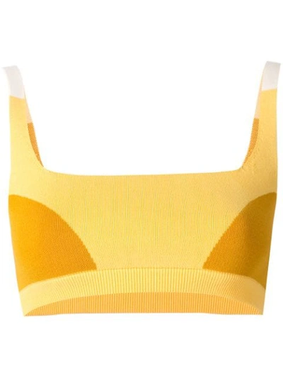 Nagnata Colour Block Bralette In Yellow