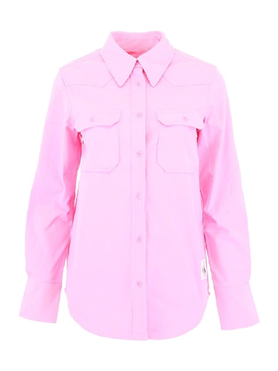 Calvin Klein Jeans Est.1978 Cotton Twill Utility Shirt In Pink Baby (pink)