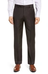 ZANELLA TODD RELAXED FIT FLAT FRONT SOLID WOOL DRESS PANTS,111184-10545S49