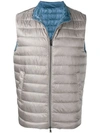 HERNO GREY QUILTED GILET