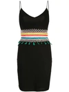 ALICE AND OLIVIA LORALEE EMBROIDERED FITTED DRESS