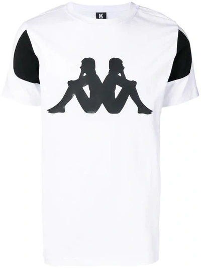 Kappa Logo Printed T-shirt In White,black