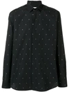 SAINT LAURENT LAMÉ MINI LIGHTNING BOLT SHIRT