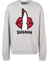Mostly Heard Rarely Seen Shh Sweatshirt In Grey