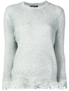 AVANT TOI DISTRESSED BRUSHED SWEATER