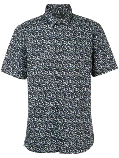 THEORY IRVING OPTIC PRINT SHIRT 