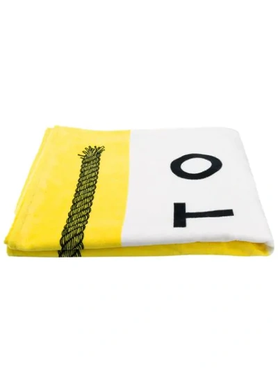 Aalto Logo Print Beach Towel - 白色 In White