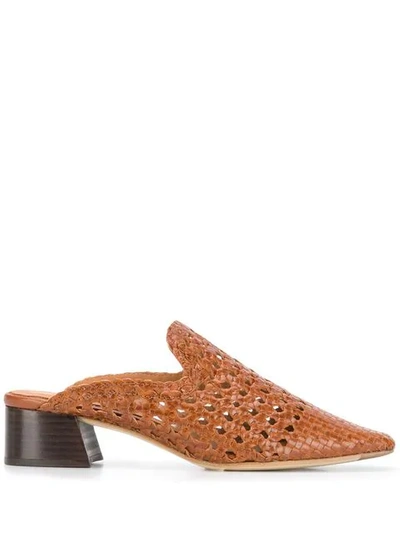 Miista Ida 40 Brown Leather Mules