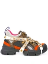 Gucci 'flashtrek' Sneakers Mit Kristallen In Grey