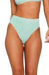 L*space French Cut High Waist Textured Swim Bottoms In High Tide