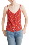 MADEWELL FLORAL BUTTON DOWN CAMISOLE TOP,L2913