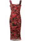 DOLCE & GABBANA FLORAL PRINT TULLE DRESS