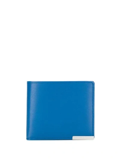 Tod's Logo Engraved Bi-fold Wallet - 蓝色 In Blue
