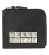 Comme Des Garçons Studded Leather Zip Wallet In Black