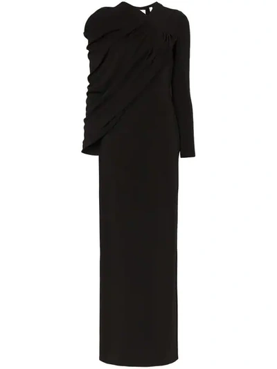 Burberry Draped Maxi-gown - 黑色 In Black