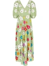 ALL THINGS MOCHI tila floral-embroidered linen maxi dress