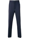 PRADA LOGO PATCH TAILORED TROUSERS