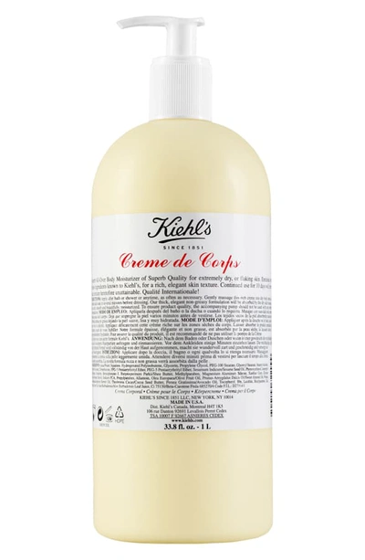 Kiehl's Since 1851 Crème De Corps Refillable Hydrating Body Lotion With Squalane 33.8 oz/ 1 L In No Color