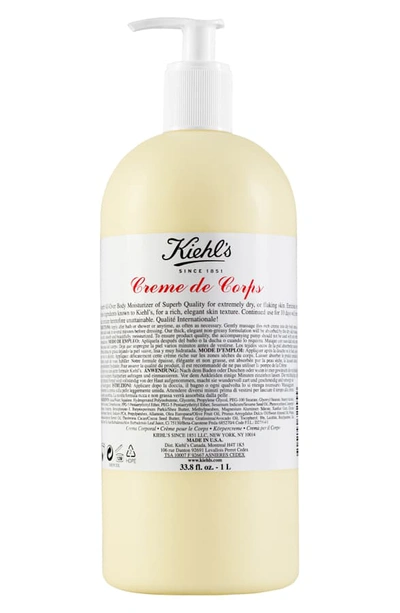 Kiehl's Since 1851 Crème De Corps Refillable Hydrating Body Lotion With Squalane 33.8 oz/ 1 L In No Colour