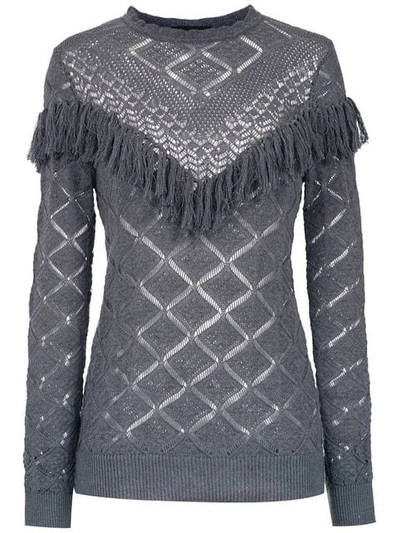 Andrea Bogosian Knitted Top In Grey