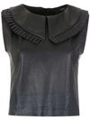 ANDREA BOGOSIAN LEATHER BLOUSE