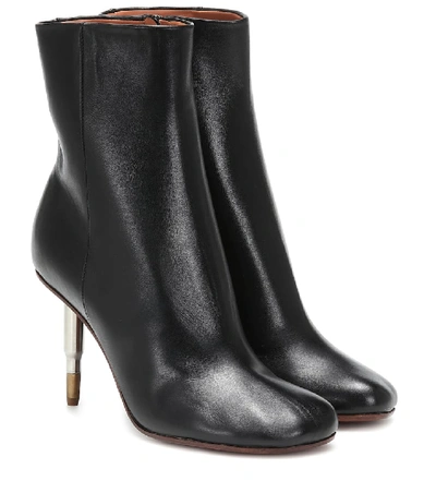 Vetements Leather Ankle Boots In Black