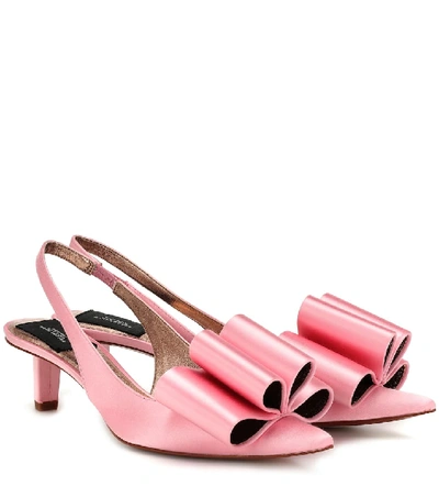 Marc Jacobs Satin Slingback Pumps In Pink