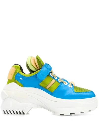 Maison Margiela Blue And Green Sneakers - 蓝色 In H7549