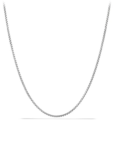 David Yurman Men's Small Sterling Silver Box Chain Necklace, 24"