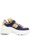 MAISON MARGIELA NAVY AND PINK SNEAKERS