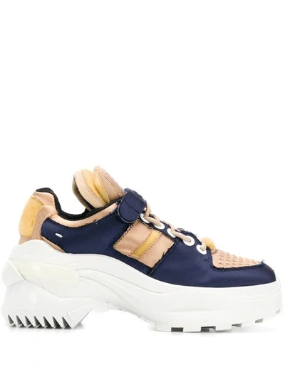 Maison Margiela Navy And Pink Sneakers - 蓝色 In Blue