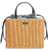 KATE SPADE MEDIUM SAM RATTAN SATCHEL,PXRUA264