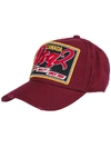 Dsquared2 Adjustable Men's Cotton Hat Baseball Cap In Bordeaux